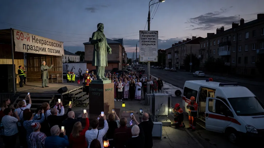 Ярославль накрыло: свет погас, памятник открылся